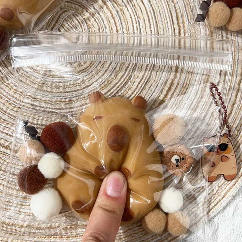 Decompression Cute Capybara Soft Rubber Slow Bounce Doll Toy Cute and Fun Tips Gift Fidget Pressure Toy W250411