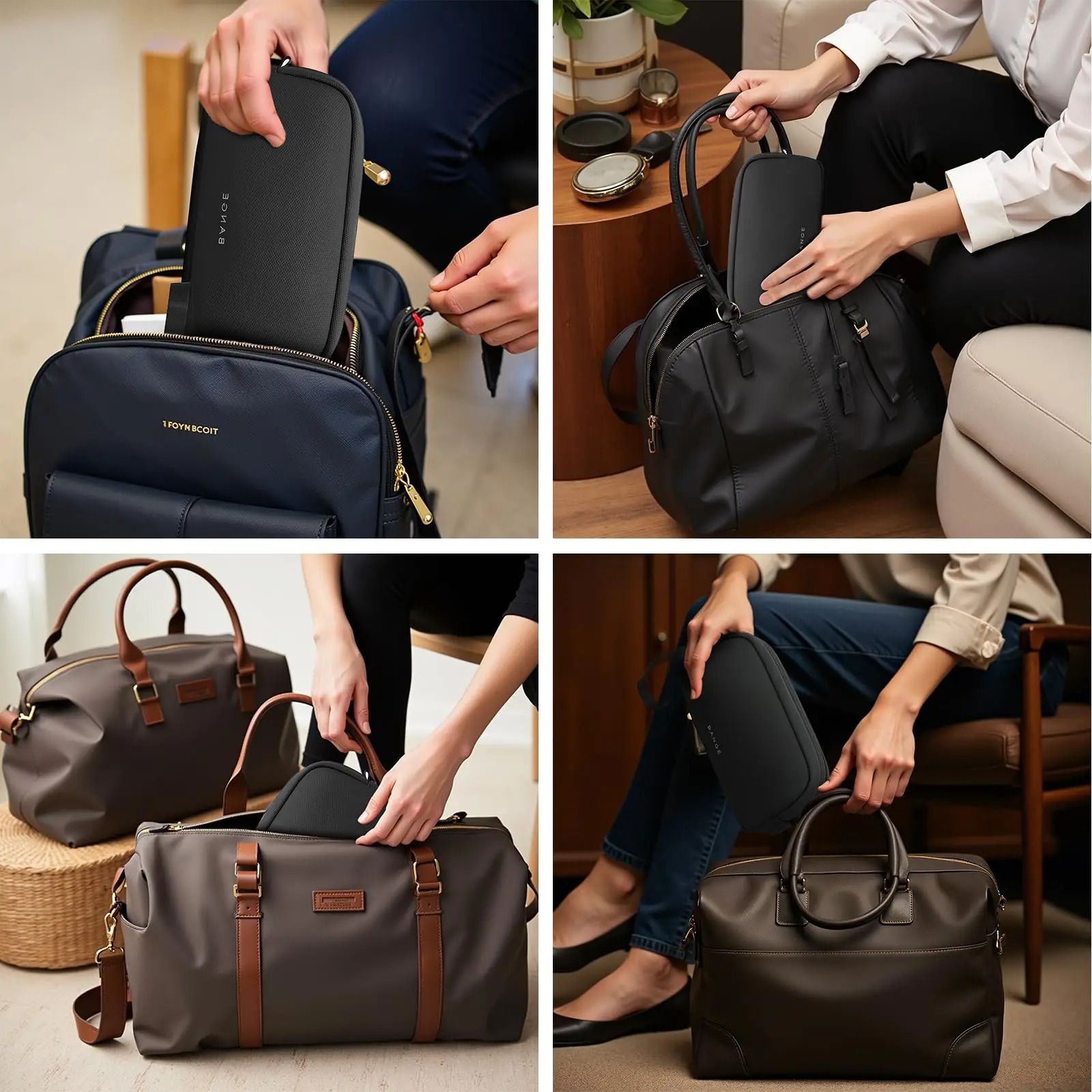 BANGE Water Resistant Electronic Travel Bag Organizer for Tech Pouch Cable Case Digital Portable Handle Accessories Storage Bag251111