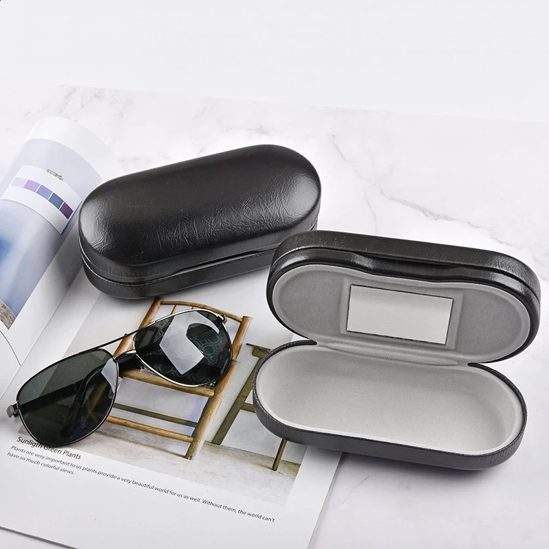 High quality multifunctional double-layer metal glasses case kit bracket box dual-use leather reading glasses case 250409