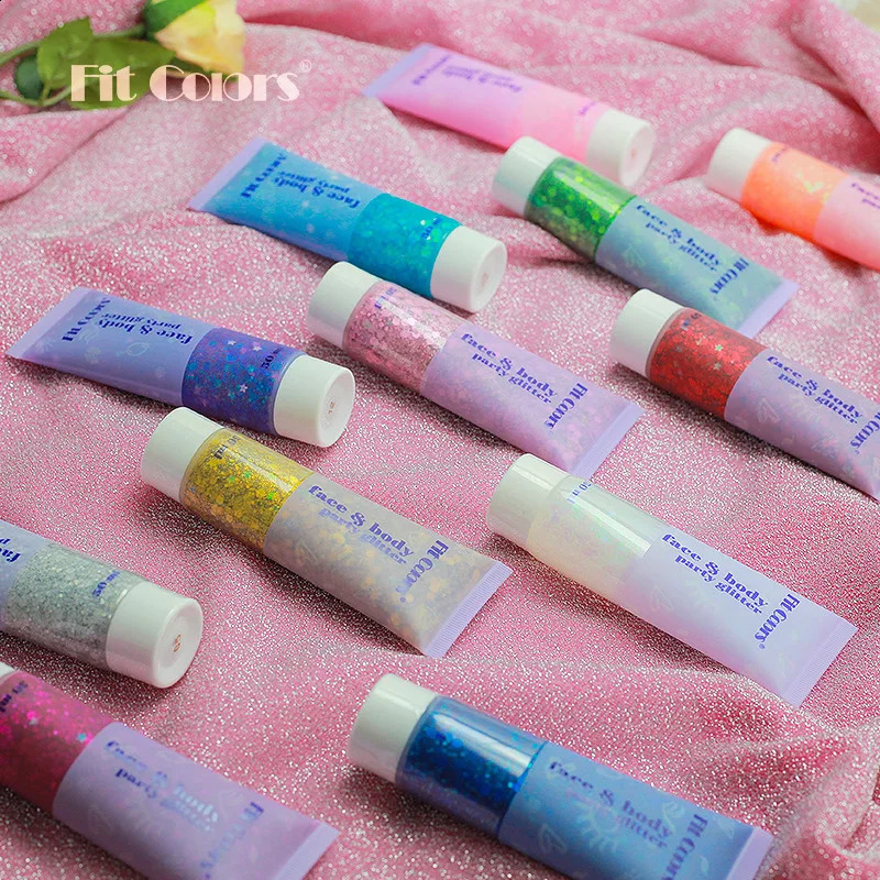 Fit Colors 14 colors Glitter Gel Merman Scale Face Body Lip Glitter Eyeshadow Polarizing Stage Makeup ins Style 250410