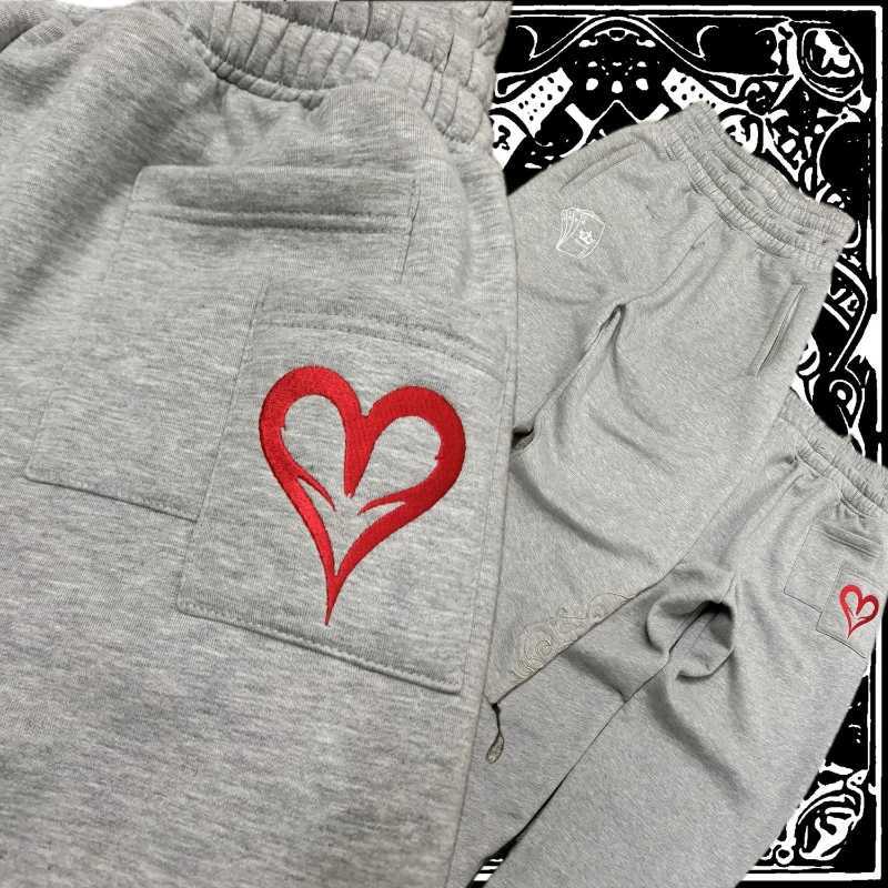 Y2K Double Waist Running Pants Mens Embroidery Pattern Bottom Pants Street Hip Hop Gym Sportswear Unisex Bag Sports PantsXJ250410
