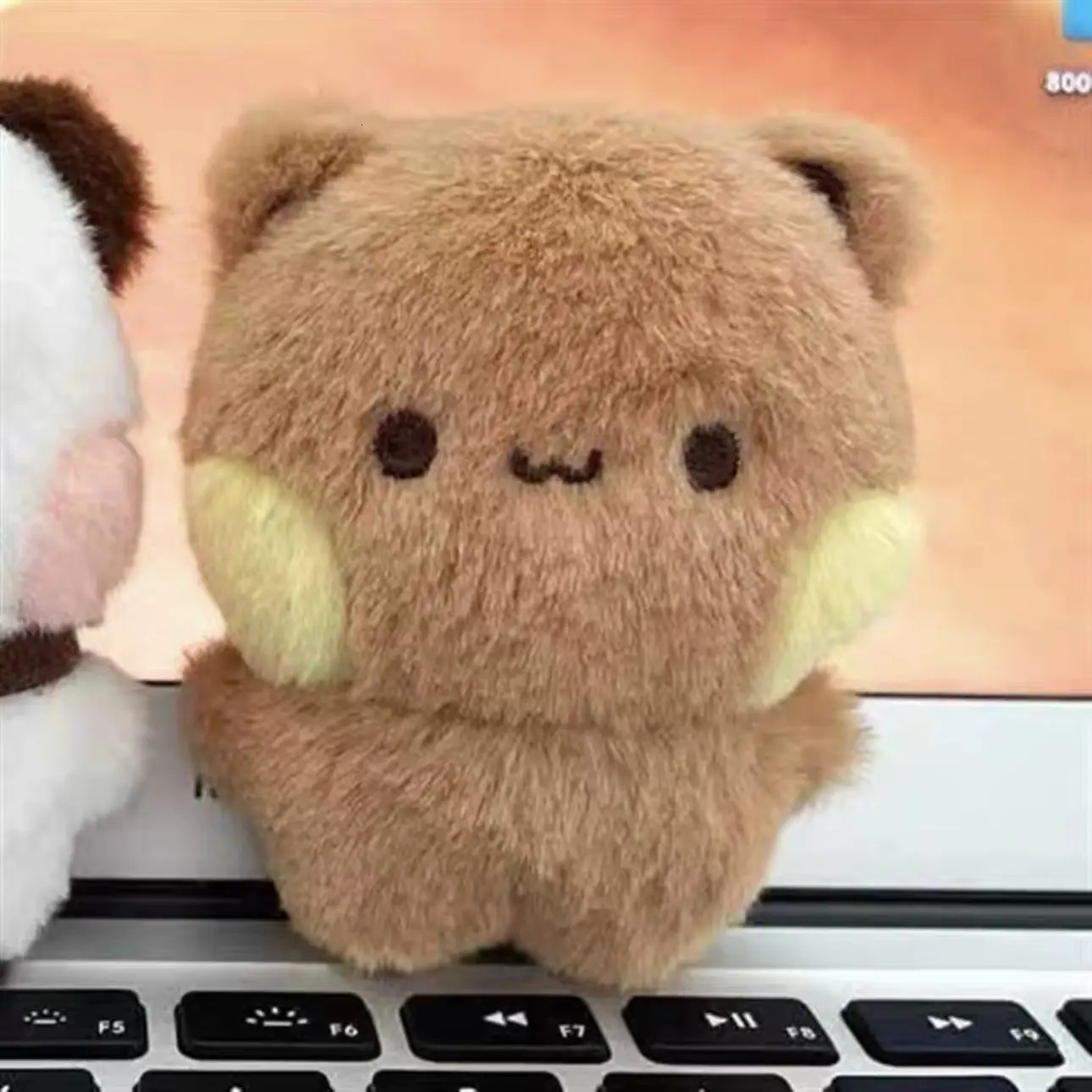 Cartoon Panda Bubu and Yier Keychain Pendant Dolls Cute Panda Bear Doll Keyring Handbag Decor Accessories Couple Gifts 251110