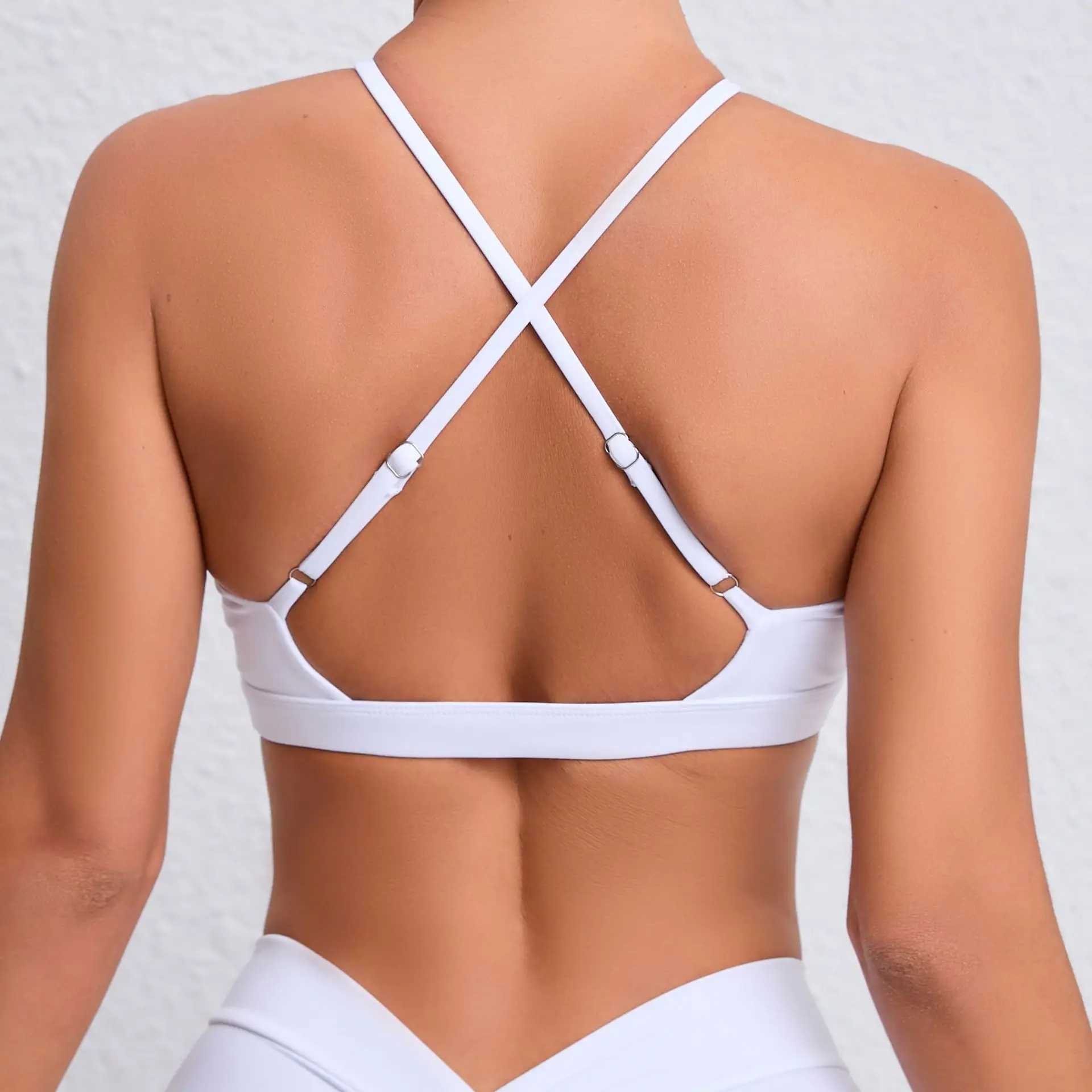 Solid Tight Sports Bras for Women 2025 Womens Fitness Underwear Sweaters Women Gym Push Up Female Crop Tops Yoga ClothesW250411