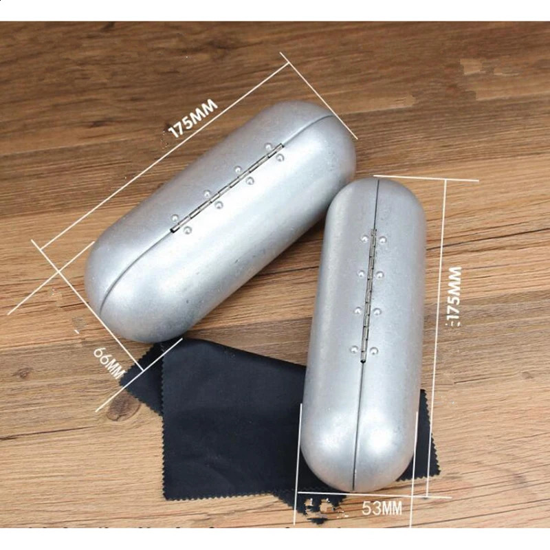Tube shaped aluminum glasses case hard protector for reading glasses or sunglasses holder available in 2 sizes 250409