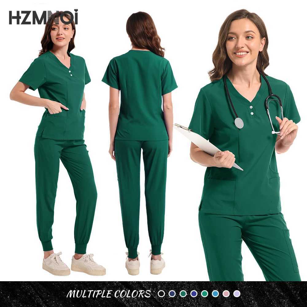 High Quty Medical Uniforms Women Scrubs Sets Nursing Accessories Hospital Beauty Sn Spa Work Clothes Suit Surgical Gowns X250410