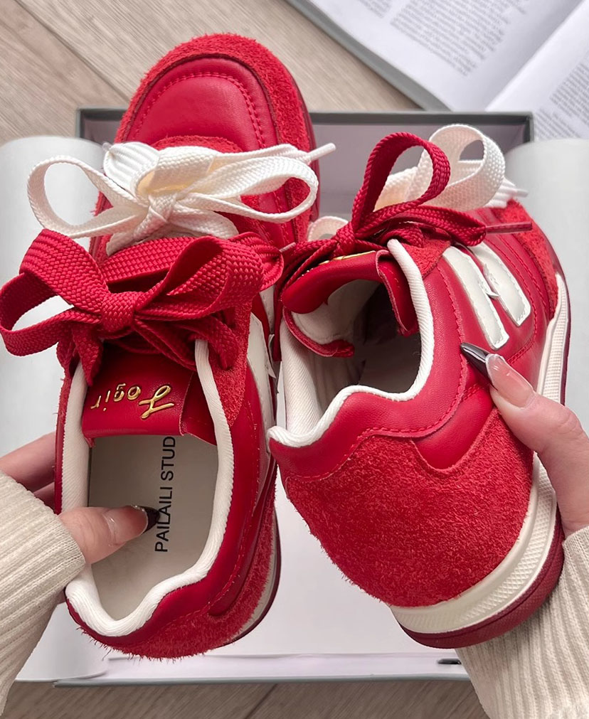 designer shoes 2025 Women's frosted genuine leather soft-soled comfortable German training shoes small-footed sports and leisure single shoes