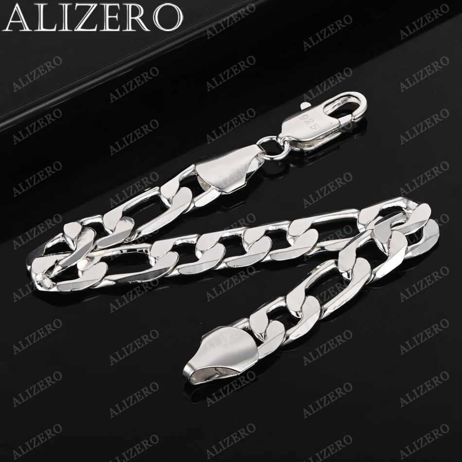 ALIZERO 925 Sterling Silver Bracelet 4/6/8/10/12mm Chain Bracelets For Men Women Fashion Party Fine Jewelry WholesaleC250410