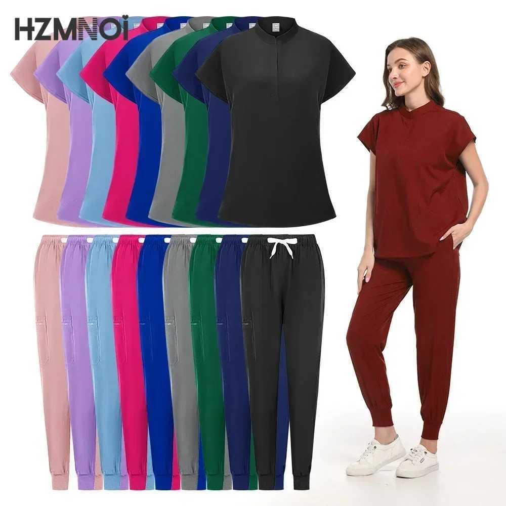Women Scrubs Sets Polychrome Medical Uniform Hospital Working Scrub Suits Nurse Accessories Dental Surgery Suit Lab Workwear X250410