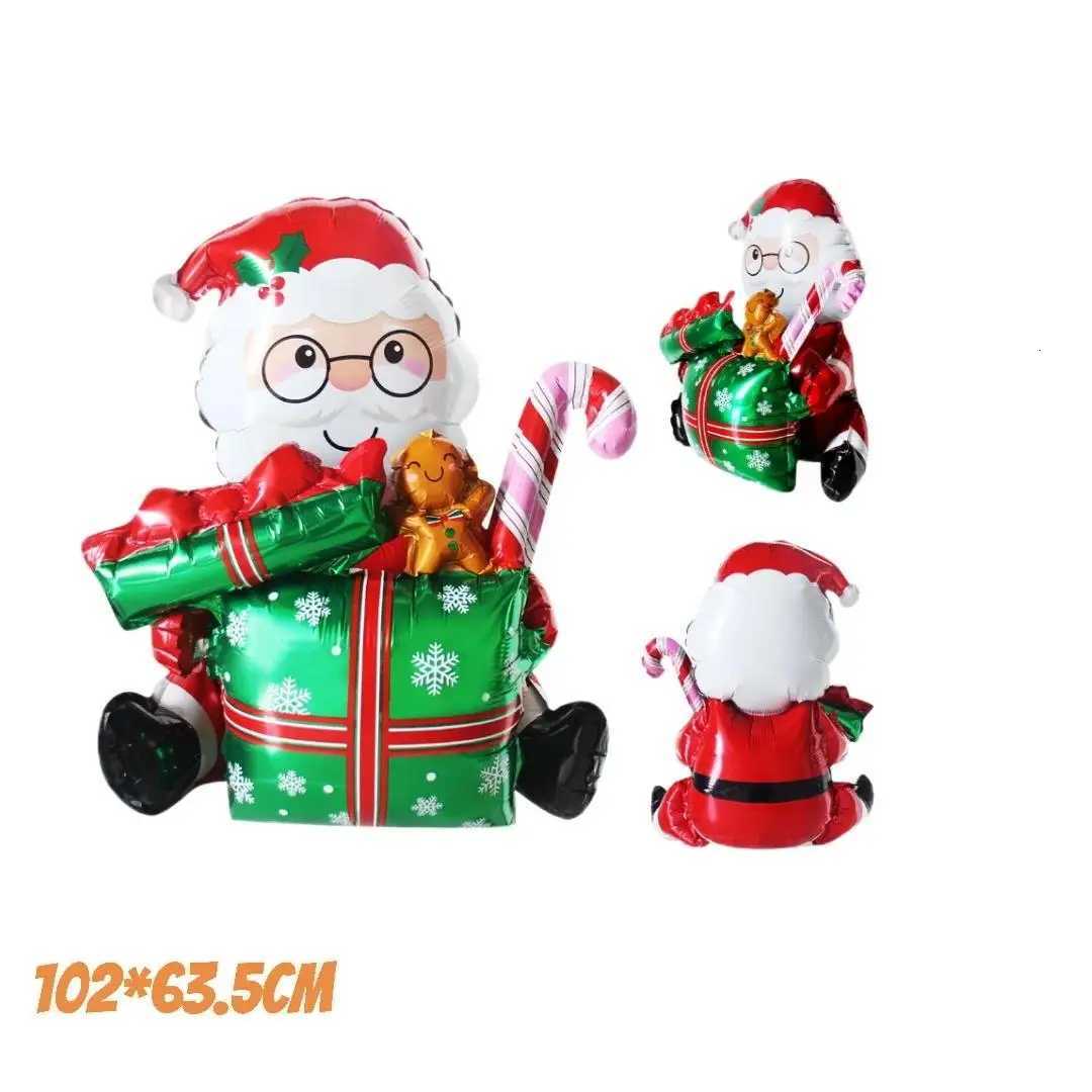 Christmas Merry Christmas Theme Santa Claus Large Christmas Tree Elk New Year Party Decoration Balloon Winter Party Decoration Y251111