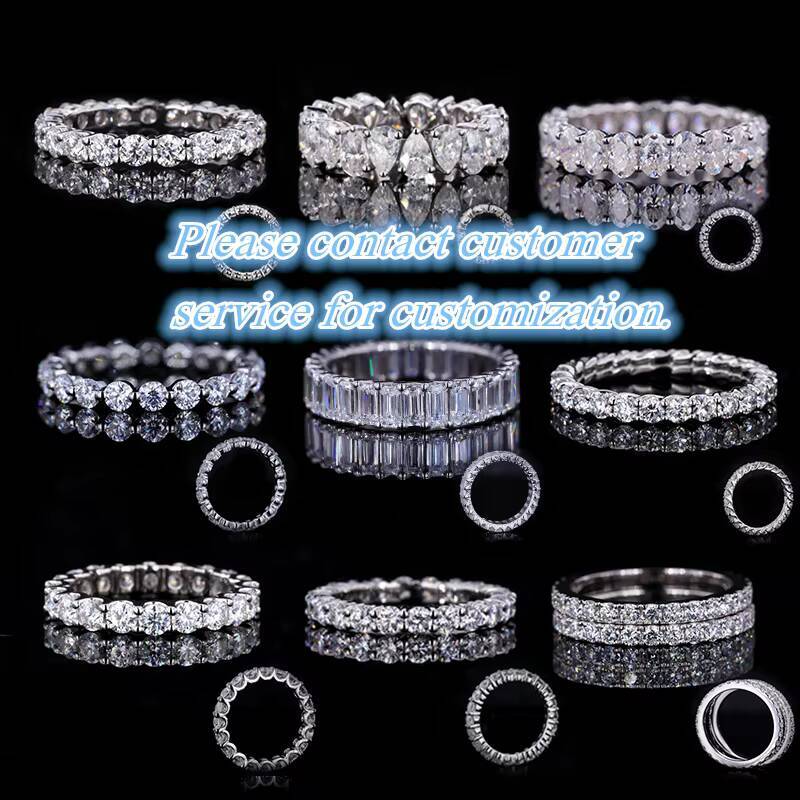 10K Lab Grown Diamonds Men Ring DEF VS HPHT CVD Man Made Diamonds 6MM Wedding Band for Party Wedding - view 6