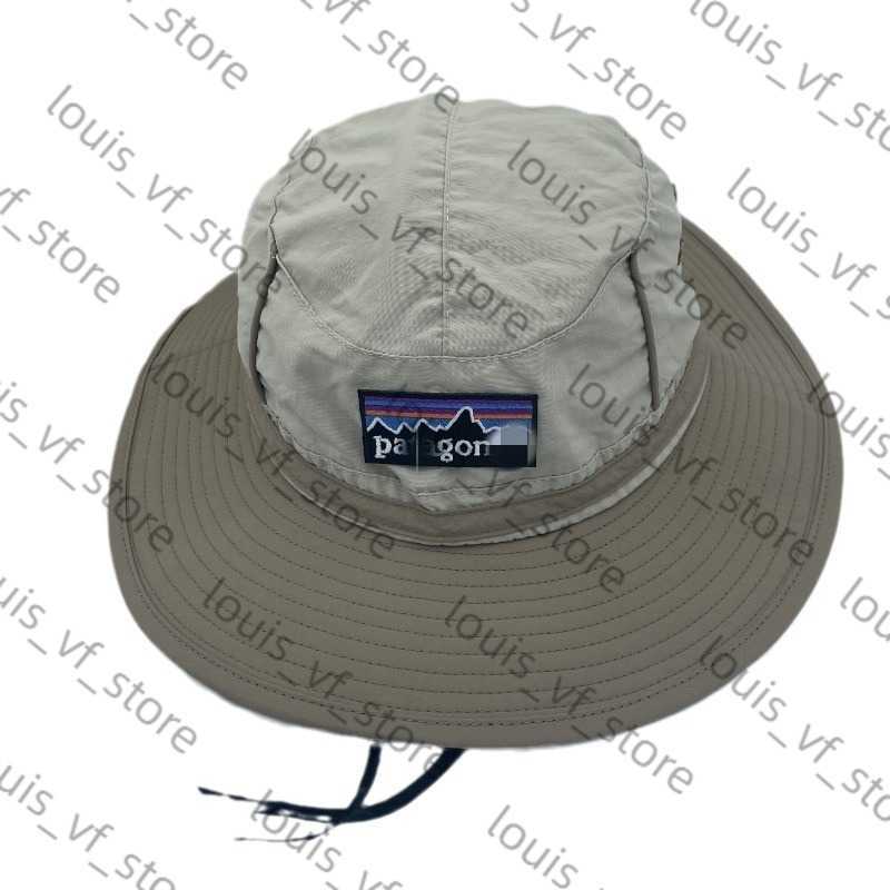 Color Blocked Trendy Fisherman Hat for Men Mountain Climbing and Fishing Quick Drying Drawstring Sun Shading Embroidery H250411