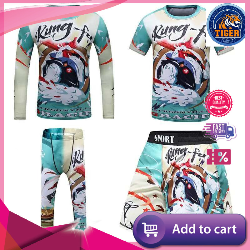 Ddmytiger China Domestic Rashguard Jiu Jitsu MMA Kid S T Shirt Pant Set Boy Girl Rash Guard Children Tracksuit Muay Thai Shorts Kickbo Gym Suits Ddmyt