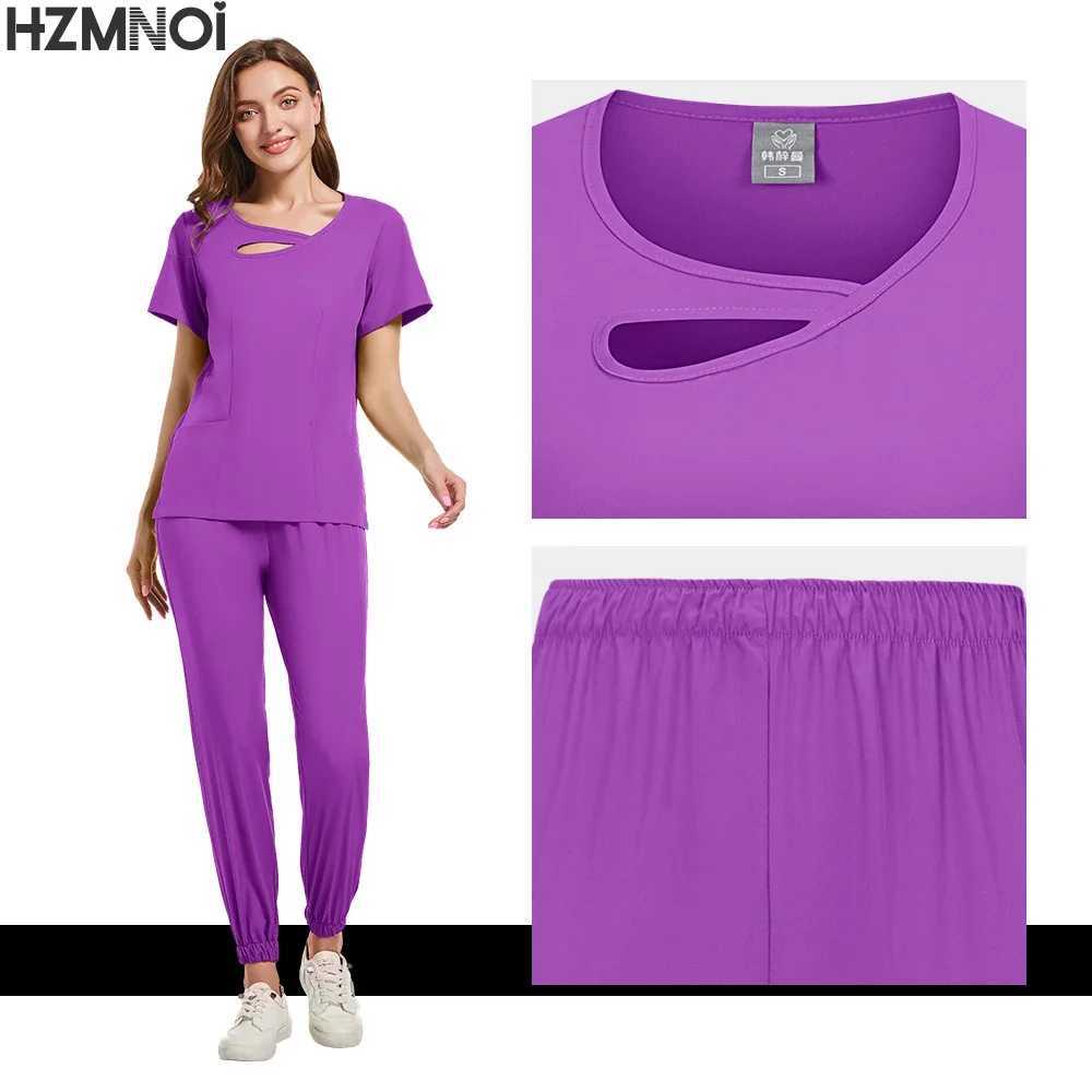 Unisex Medical Uniforms Men Women Nursing Clothes Beauty Come Nurse Scrubs Sets Doctor Dentist Workwear Clinical Tops Pants X2504101