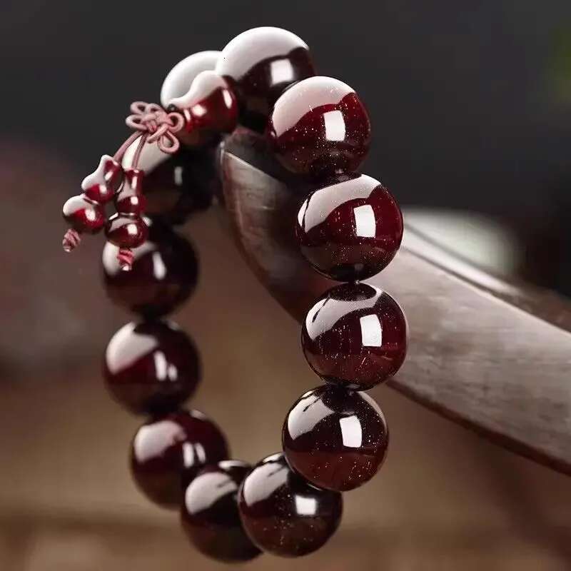 Indian Small Leaf Rosewood Women's Men's High-Density Old Material Genuine Buddha Beads Bracelet Wenwan Rosary