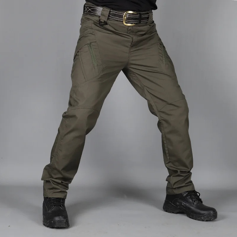 Mens Tactical Pants Multiple Pocket Elasticity Urban Commuter Tacitcal Trousers Men Slim Fat Cargo Pant 5XL 251015
