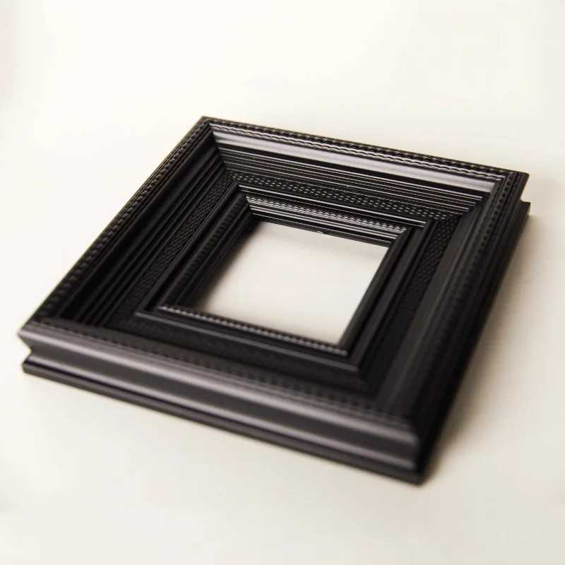 Stylish Black Photo Framing Solid Wood Light Luxury Designer Frames Creative Picture Frame Cornice Room Decoration L251110 H260306