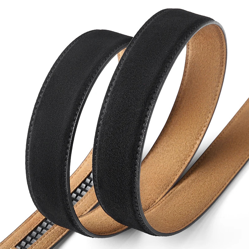 35cm Unisex Belt Suede Style er Belts Soft Leather Suitable for Automatic Buckle 251110
