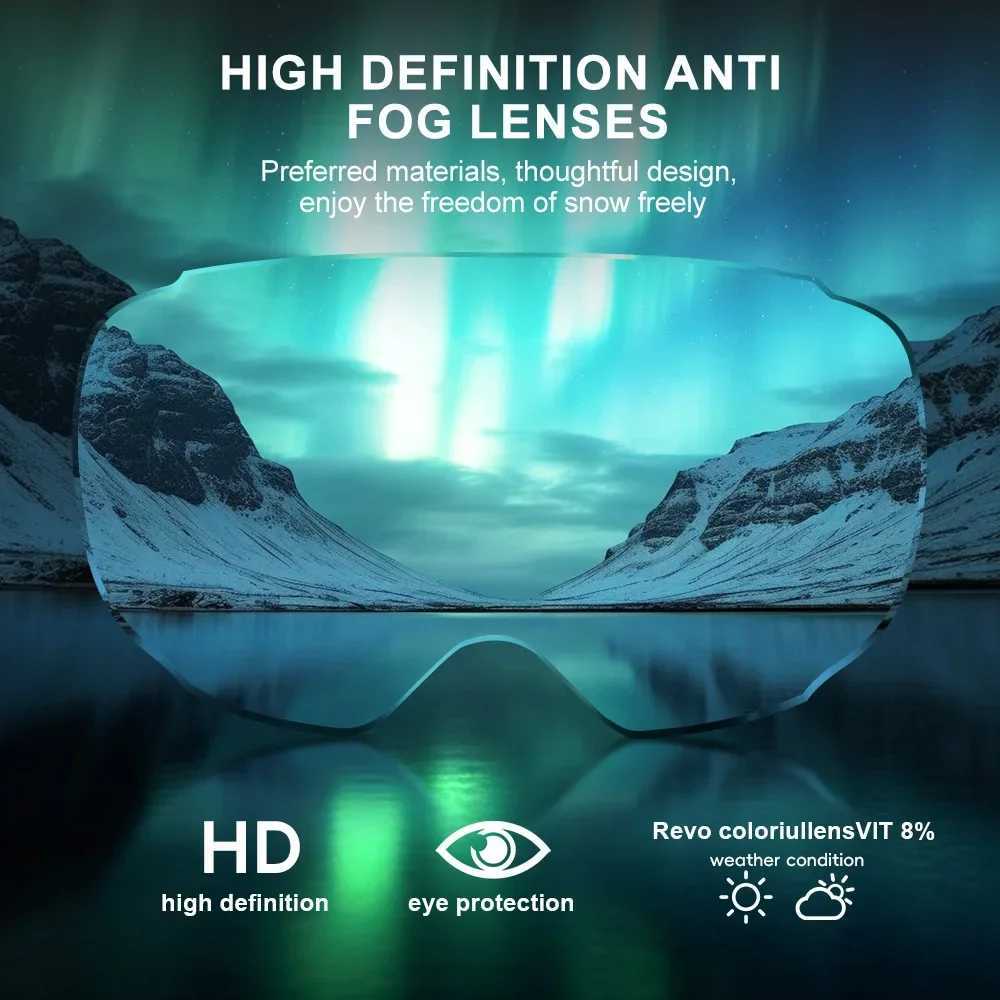 X-TIGER Anti-Fog Ski GoggLEs with Quick Change LEnses UV400 PROtection and WindPROof Ski GoggLEs for Men and Women K251110