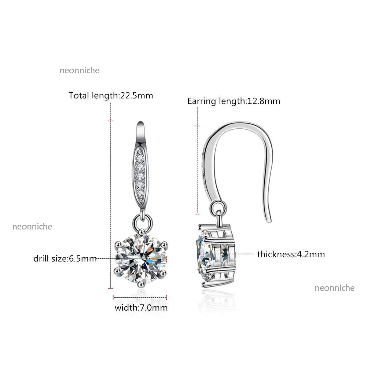 hoop for women D color VVS1 2CT moissanite earrings anti allergy solid sterg sier plated thicker gold designer jewelry woman gift