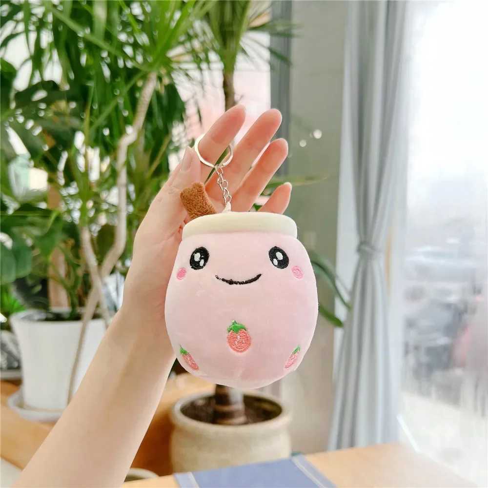 Kawaii keychain plush keychain toy bubble tea stuffed animal cute food milk tea soft toy room decoration pillow gift Peluche W250411