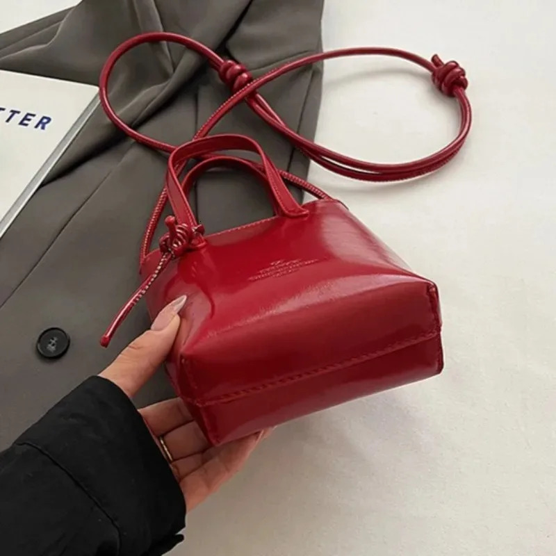 PU Leather Mini Crossbody Bag for Women Korean Fashion Shoulder Bags Female Simple Retro Handbags and Purses 251103