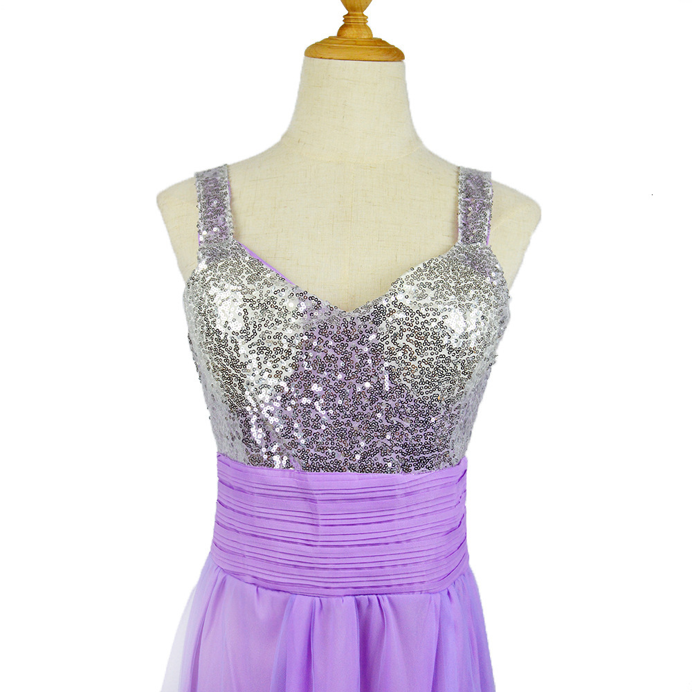 2025 New Bridesmaid Long sisters Bridal Wedding Sequins Performance Dress