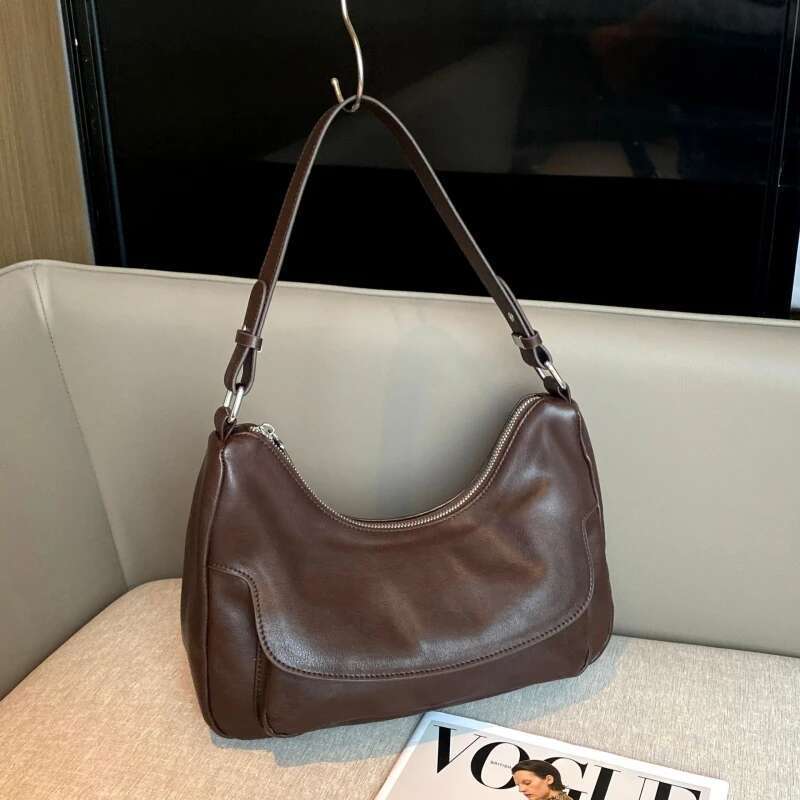 Designer Bag YANATARI Underarm Cowhide Genuine Leather Handbags Women Vintage Shoulder Female Coffee Bag High Quality 2025