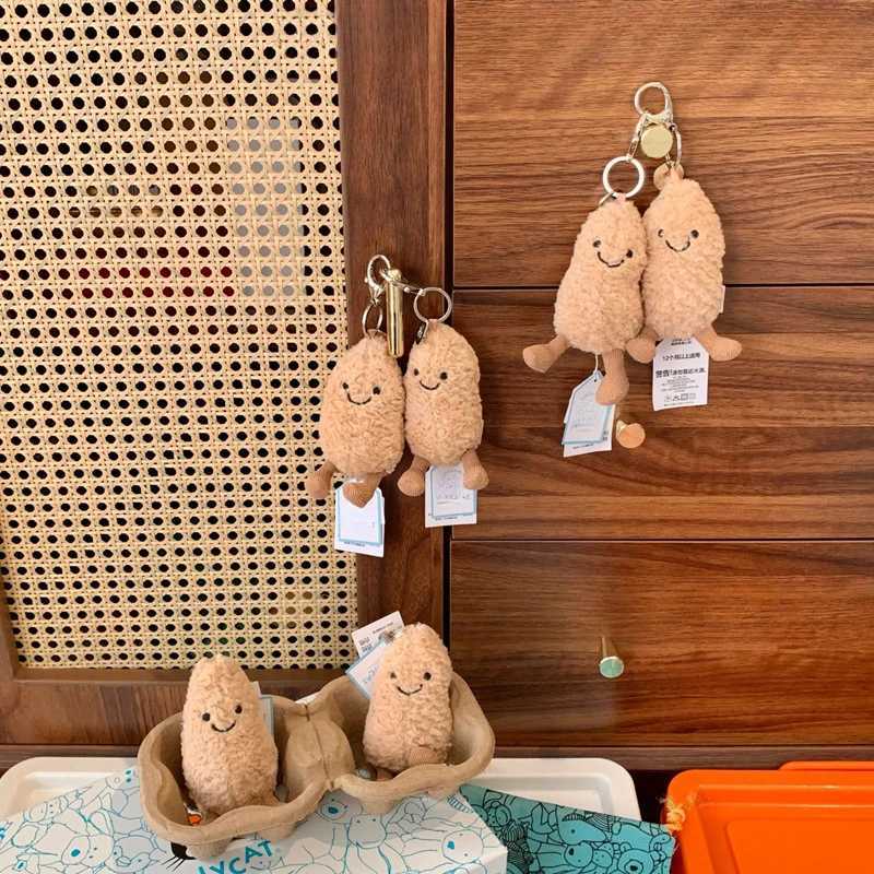 Jellycat with tags fun peanut keychain cute doll bag pendant stuffed toy bag pendant W250411