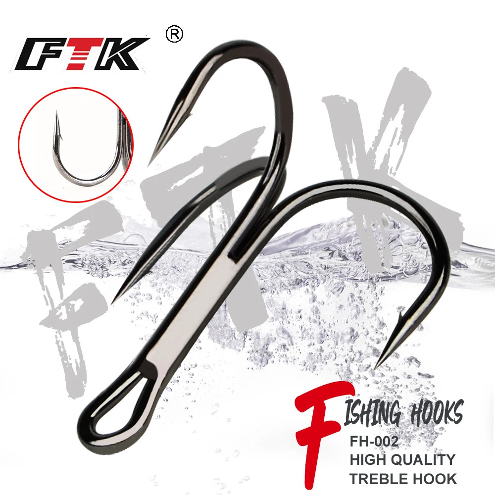FTK Treble Hook Baitholder Bass Fishing Hook Lure Holder Fly Tying Crank Hook Set Saltwater Needle Fishhook 251103