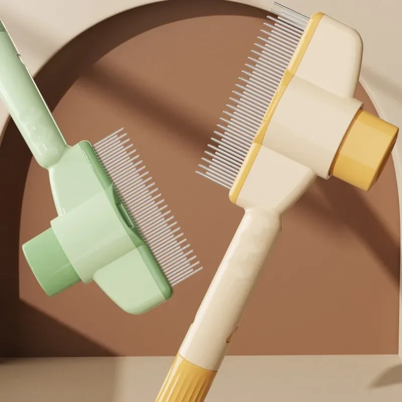 Dog Comb Pet Hair Remover One Button Dogs Brush Selfcleaning Cat Massage Combs for Grooming Brushes Products 251110