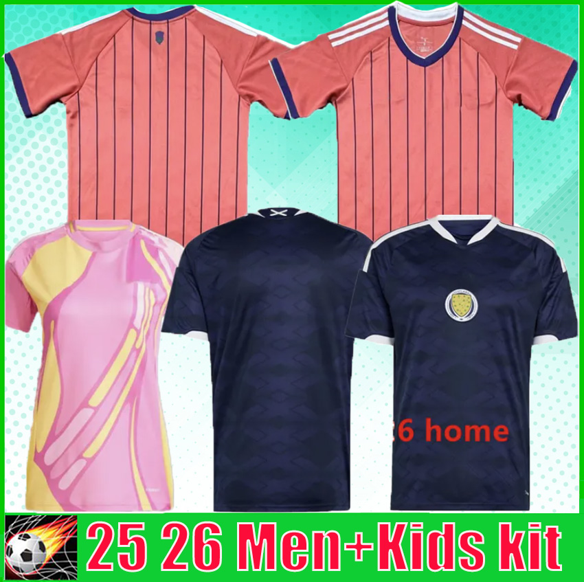 26 27 Scotland soccer jerseys 2026 2027 McTominay Billy Gilmour Lewis Ferguson McGinn Robertson football shirts home away third GK adult kids kit unifrom pink