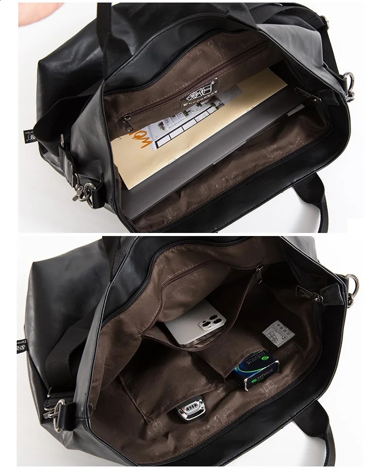 Mens briefcase leather mens notebook handbag business mens shoulder bag fashion mens cross body bag 250410