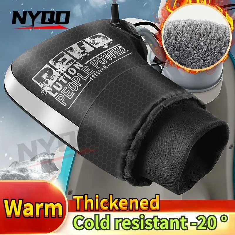 1Pair Waterproof Motorcycle Handlebar Muffs Hand Protector Winter Windproof Thicken Warm Thermal Mobile Handle Bar Cover Gloves S25118