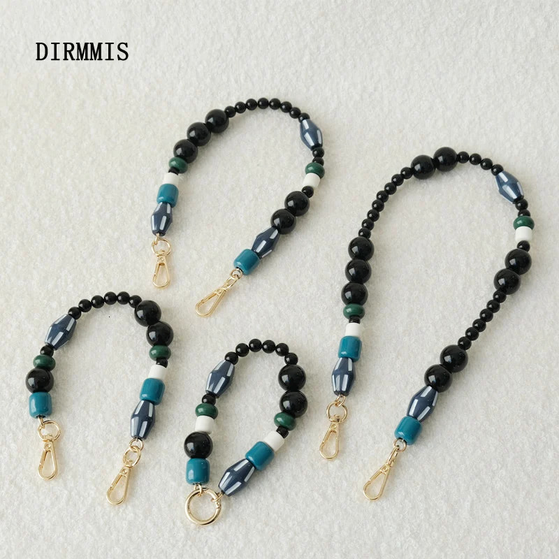 Fashion Woman Bag Accessory Chain Vintage Blue Beaded Chain Acrylic Bag Rope Strap Women Handbag Shoulder Handle Chains 251110