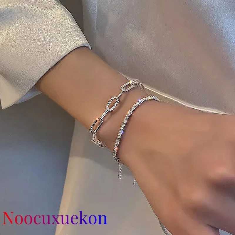 925 Sterling Silver Fashion Color Sparkling Adjustable Bracelets for Women Elegant Fine Bracelet New Wedding Party Jewelry GiftsC250410