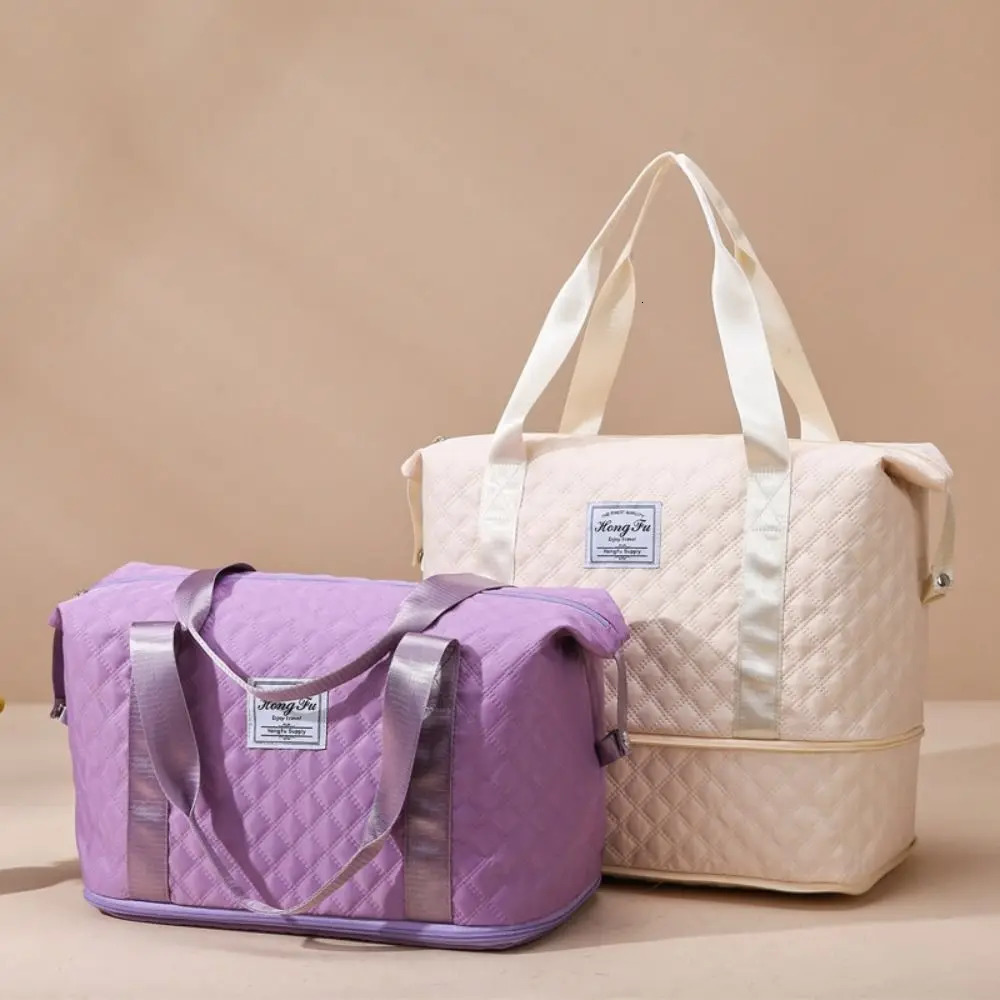 Waterproof Travel Bag Durable Foldable Wet and Dry Separation Shoulder Bags Large Capacity Handbag Suitcase Trolley Case 251110