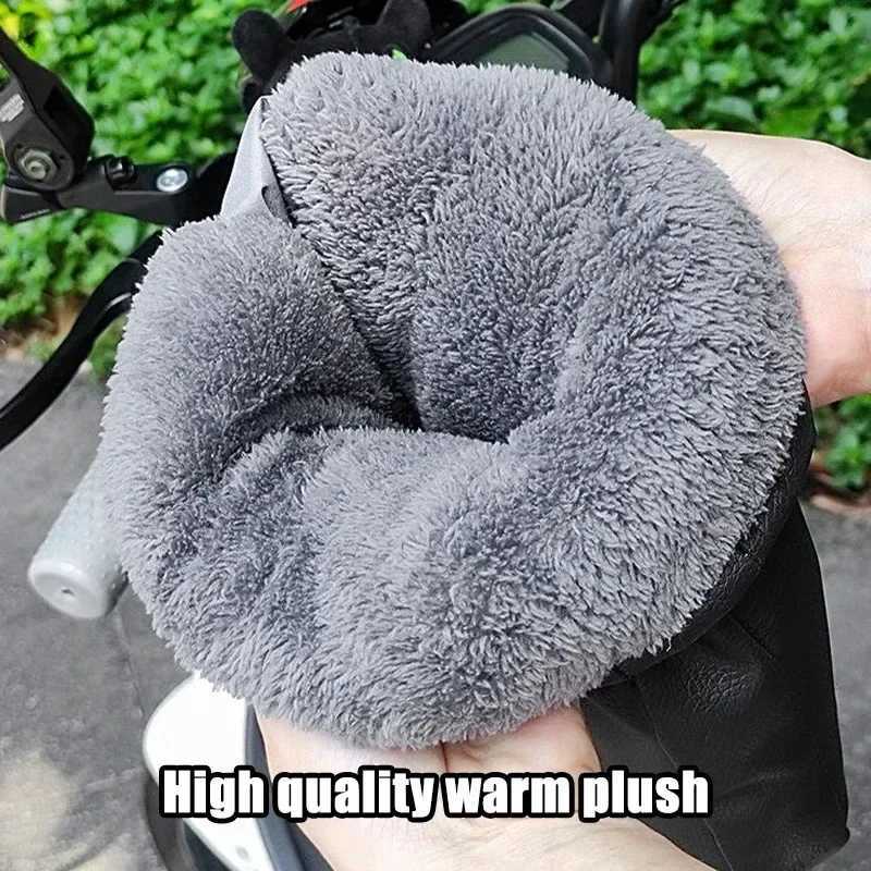 for CFmoto Waterproof Motorcycle Handlebar Muffs Hand Protector Winter Windproof Thicken Warm Thermal Mobile Handle Bar Gloves S25118