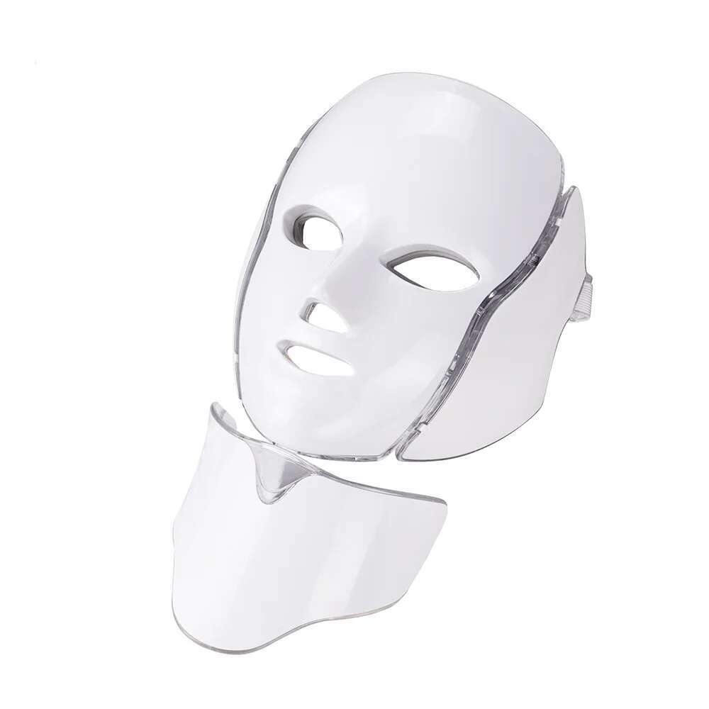 7 Colors Facial with Neck LED Light Photon Mask Skin Rejuvenation Anti Acne Beauty Device Face Lifting Firm Massager