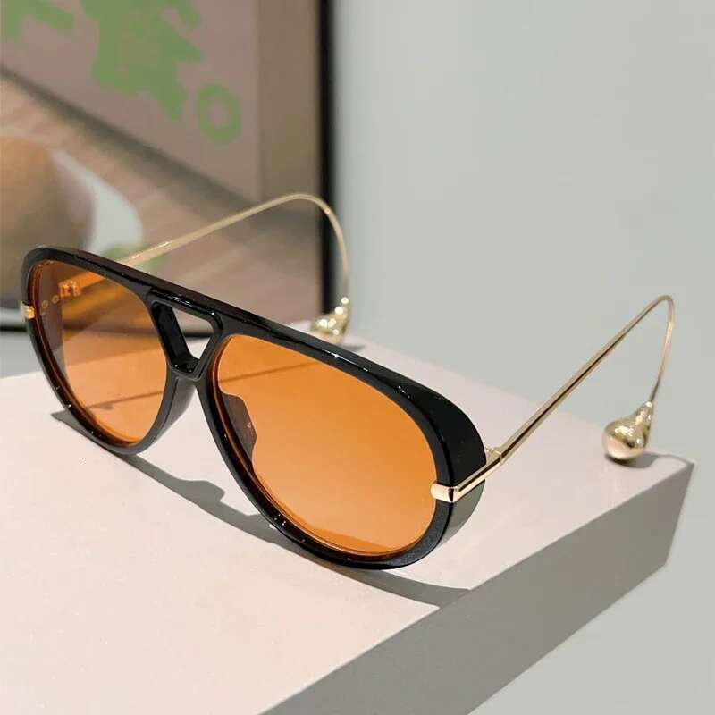 Brand Designer Oversized Pilot Sunglasses Women For Men 2025 Popular Vintage Sun Glasses Punk Double Bridge Shade UV400