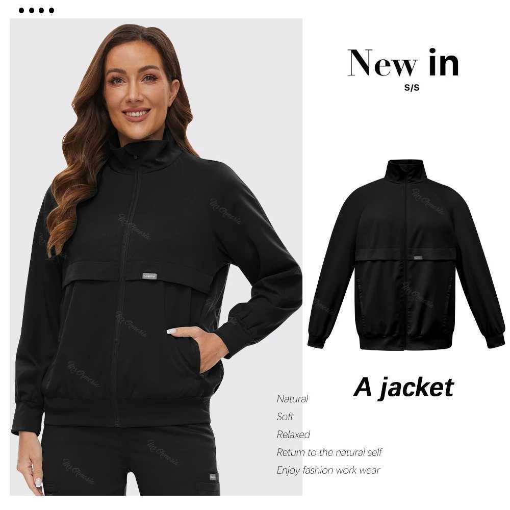 Mens frosted jackets medical uniform tops laboratory coats outerwear loose jackets for clinic doctors and nurses long slip warm jackets X250410