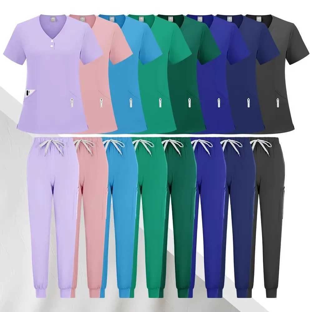 High Quty Medical Uniforms Women Scrubs Sets Nursing Accessories Hospital Beauty Sn Spa Work Clothes Suit Surgical Gowns X2504107