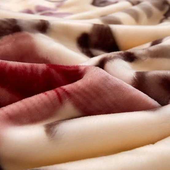 150x200cm Raschel Blanket Thick Double-layer Soft Plush Quilt Double Sided Velvet Winter Dormitory Office Sofa Warm Bed Sheet C251111