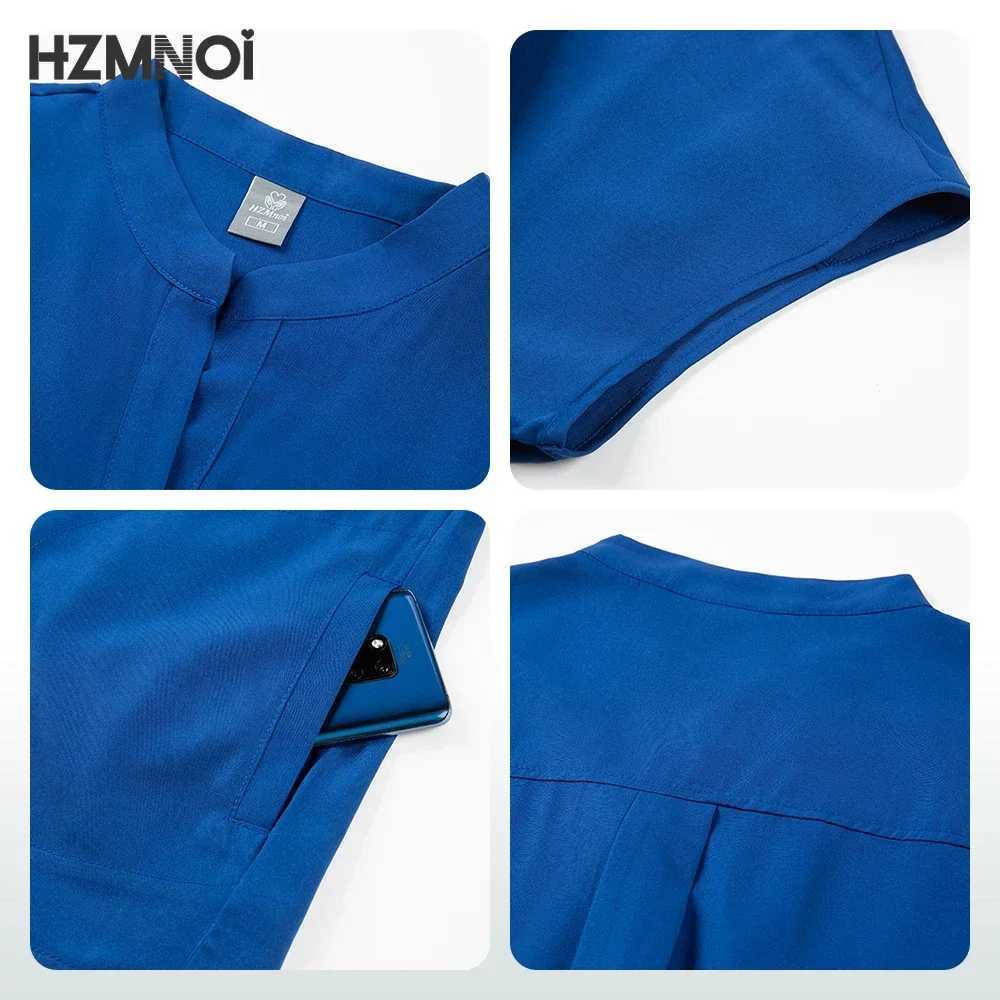 Scrubs Medical Uniforms Women Hot Selling Solid Color Nurse Doctor Uniform Unisex Veterinary Surgical Gowns Dental Scrub Set Men X2504101