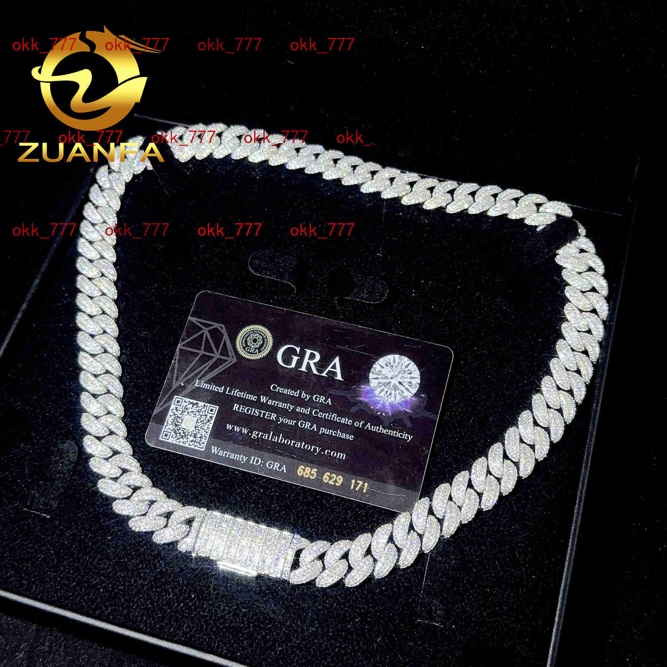 High Quality Classic Moissanite Hip Hop Jewelry 13mm 925 Solid Silver Miami Cuban Link Chain Iced Out Custom Pendant Necklace