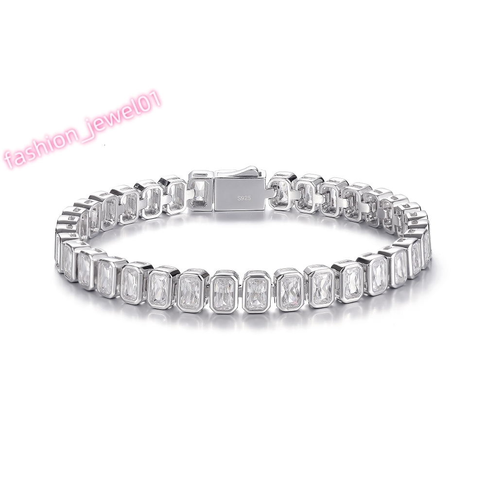 Custom fashion S925 Silver Men Women Hip Hop Bracelet VVS Diamond Tennis Link zirconia GRA moissanite Bracelet