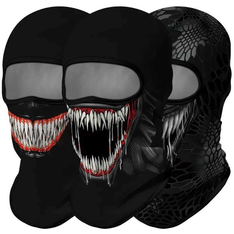 Balaclava Hiking Scarves Venom Mask Neck Gaiter Mask Bandana Tactical Army Headband Motorcycle Face Shield Pasamontanas Headgear S251110
