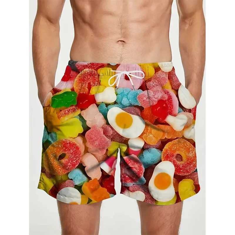 New summer 3D fruit board shorts dry quick drying beach swimming shorts womens hip-hop street clothing shortsW250410