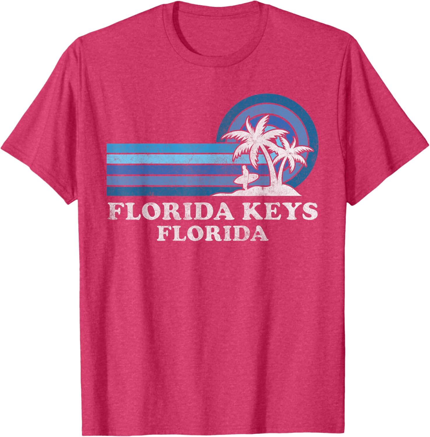 T shirt for Mens Florida Keys Beach Florida Vintage Family Summer Vacation Graphic Tee Casual Tops Clothes Short sleeve cool