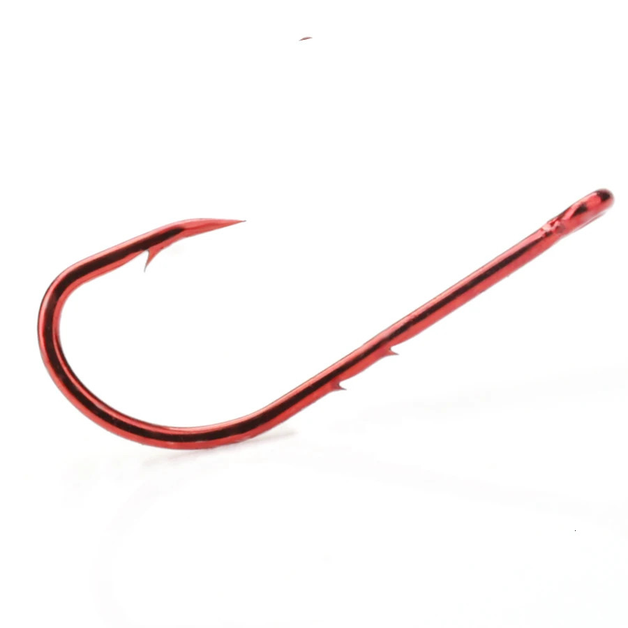FTK High Carbon Steel Fishing Hook Double Barb Red 104050pcs 110100pcs Fishhook Baitholder Hook Carp Fishing 251103