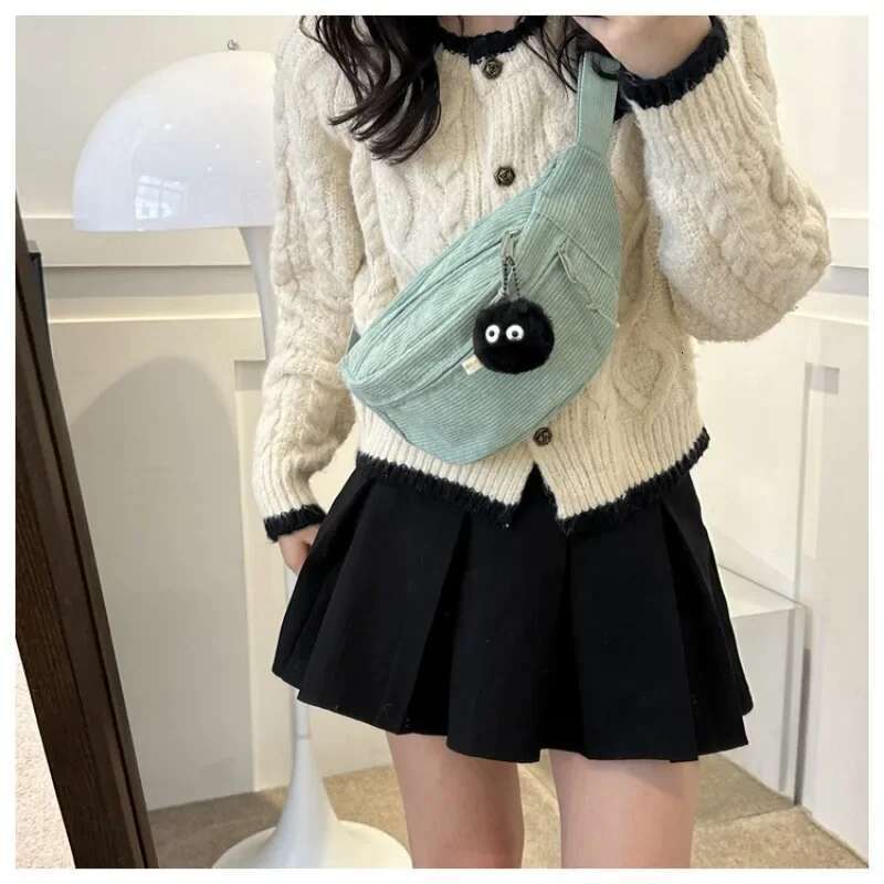 Corduroy Women Waist Canvas Student Shoulder Crossbody Chest hot Bag 2024 Fanny Pack Fashion Phone Banana Female Bum Belt Bags